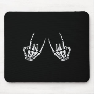 Rocker Skeleton Hand Rock On Costume Funny Hallowe Mouse Pad