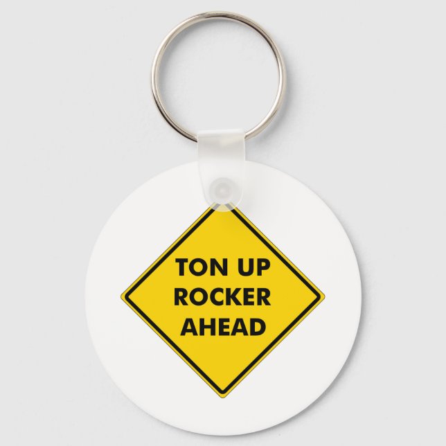 Rockers Caution Sign Keychain (Front)
