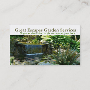 Rockery Water Gardening Landscaper Business Card