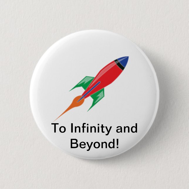 Rocket 2 Inch Round Button (Front)