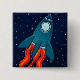 Rocket 2 Inch Square Button