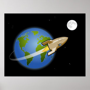 Rocket à la lune - affiche