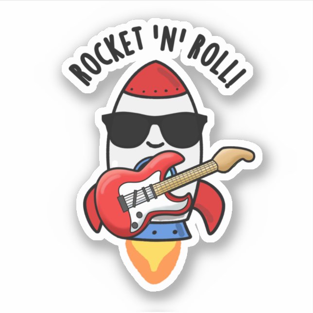 Rocket And Roll Funny Rocket Pun  (Front)