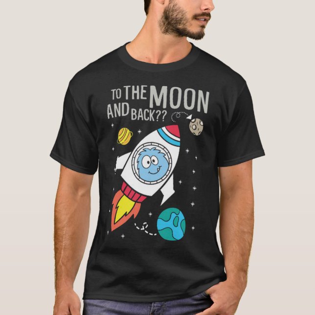 Rocket and space cartoon T-Shirt (Front)