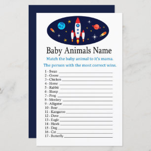 Rocket Baby Animals Name Game