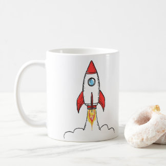 Rocket Blasting Off Mug