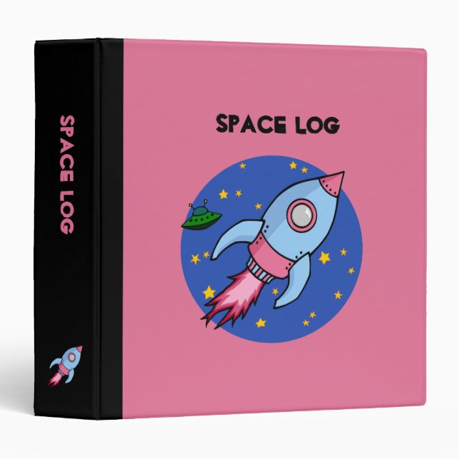 Rocket blue pink Binder (Front/Spine)