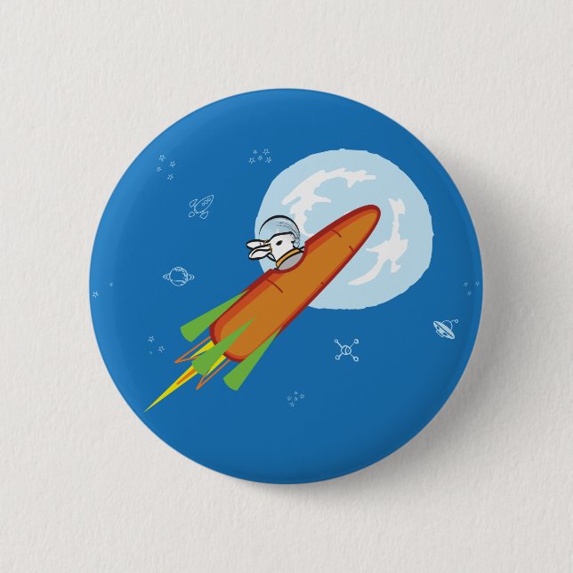 ROCKET BUN 2 INCH ROUND BUTTON (Front)