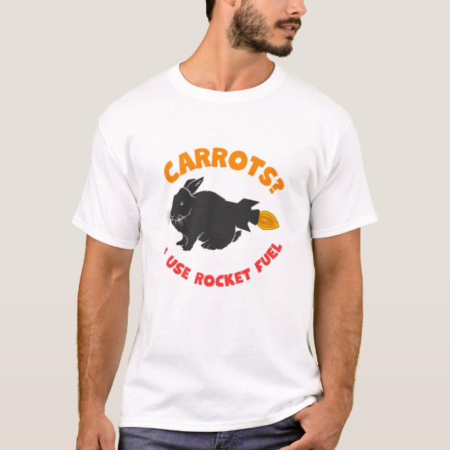 Rocket Bunny. Sarcastic rabbit. Mean rabbit T-Shirt (Front)