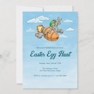 Rocket Bunny's Easter Egg Hunt Invitation