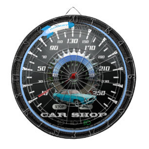 Rocket Car Shop Gear Riders Dartboard