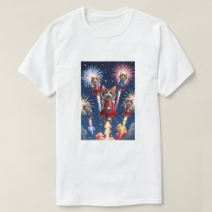 Rocket Cats - T-shirt 4 juillet Cat