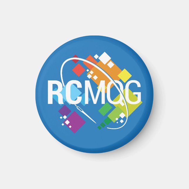 Rocket City Modern Quilt Guild Logo Small Magnet (Front)