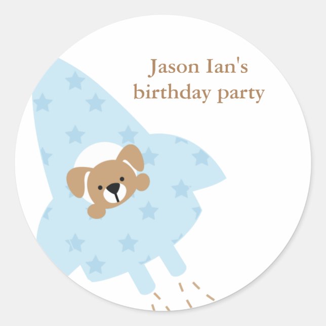 Rocket Classic Round Sticker (Front)