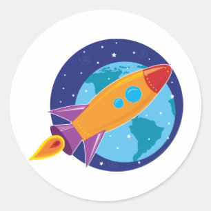 Rocket Classic Round Sticker