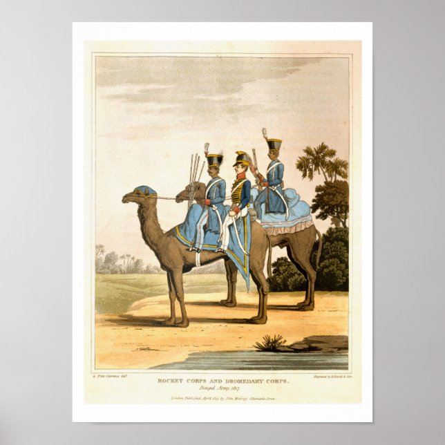 Rocket Corps and Dromedary Corps, Bengal Army 1817 Poster (Front)