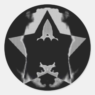 Rocket Design Classic Round Sticker