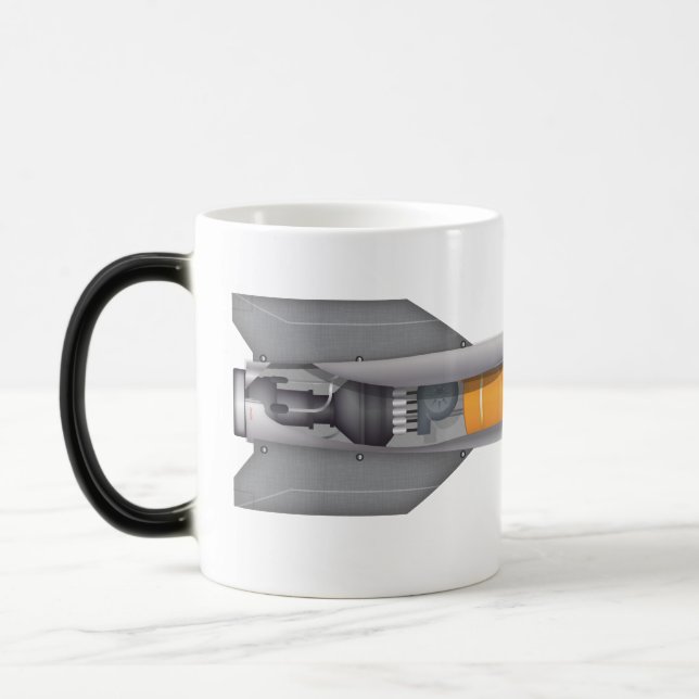 Rocket Diagram Magic Mug (Left)