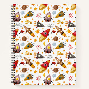  Rocket Dreams Recipe Notebook – Whimsical Space E