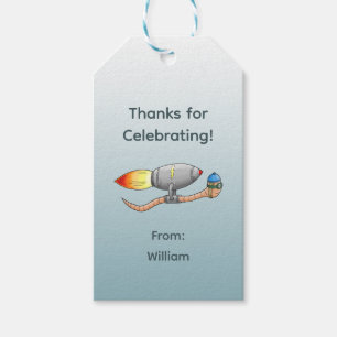 Rocket Earthworm Gift Tags