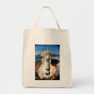 Rocket First Moon Mission Spacecraft Launch Tote B Bag