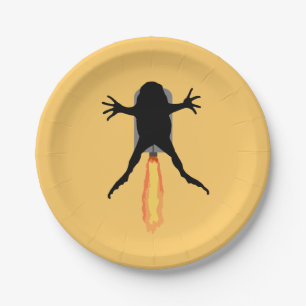 Rocket Frog Paper Plate
