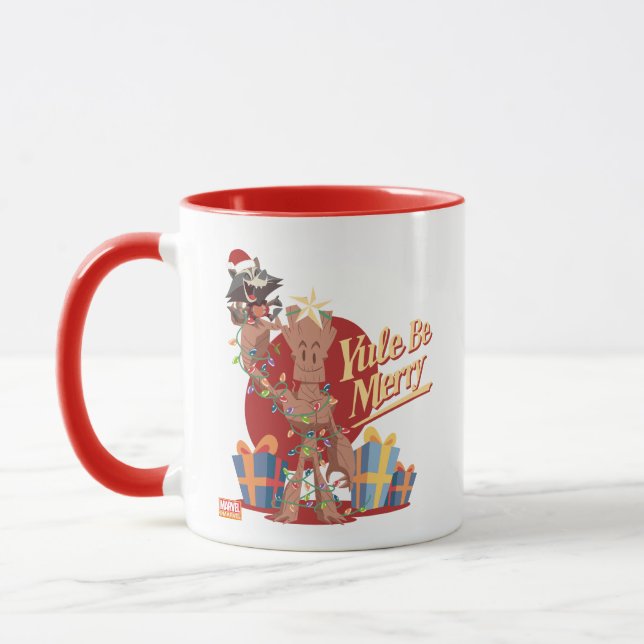 Rocket & Groot "Yule Be Merry" Mug (Left)