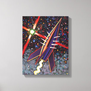Rocket Guide Star Canvas Print