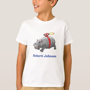 Rocket Hippo Birthday T-Shirt