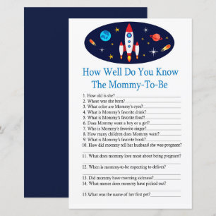 Rocket How well do you know baby shower game