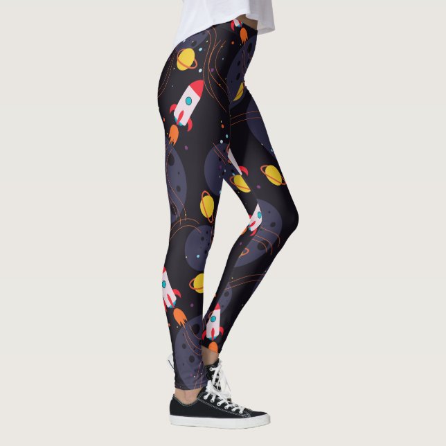 Rocket in Space  Leggings (Right)