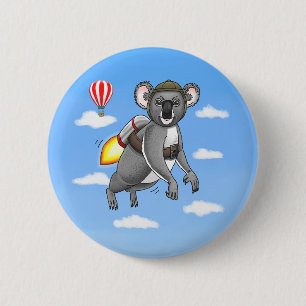 Rocket Koala 2 Inch Round Button