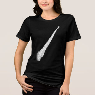 Rocket Launch Vapour Trail Line Art Tri-Blend Shirt