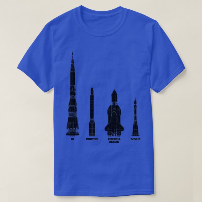 Rocket Launch Vehicle Soviet Union Russia T-Shirt (Design Front)