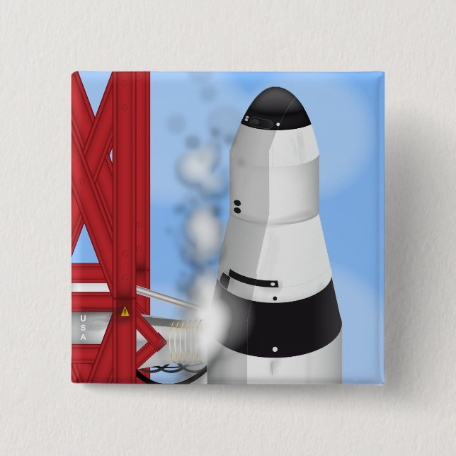 Rocket Launcher PAD 2 Inch Square Button (Front)