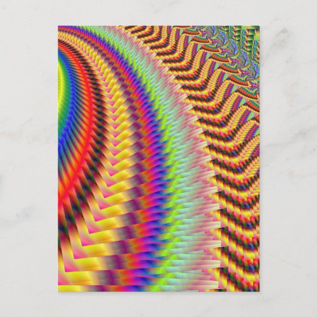 Rocket Man Firework Fractal Postcard (Front)