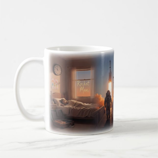 Rocket Man Space Journey Dream Mug (Left)