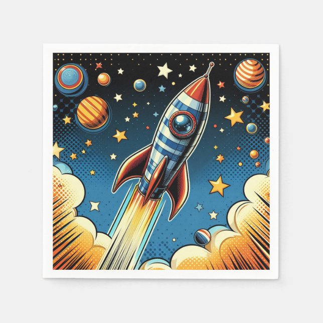 Rocket napkins! napkin (Front)