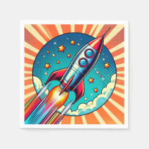 Rocket party! napkin