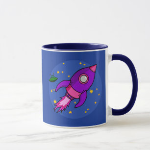 Rocket pink purple Mug