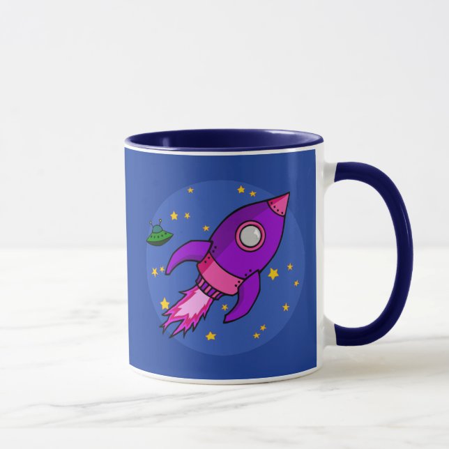 Rocket pink purple Mug (Right)