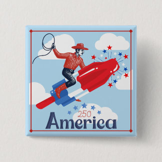 Rocket Pop Cowboy Button