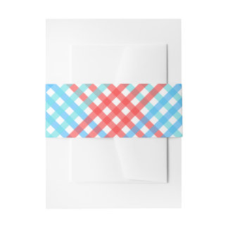 Rocket Pop Plaid  Invitation Belly Band