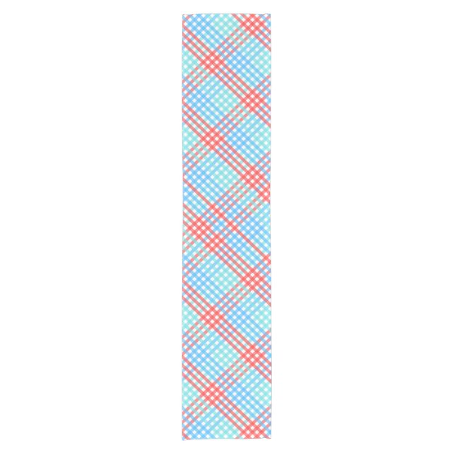 Rocket Pop, Small Plaid Short Table Runner (Front)