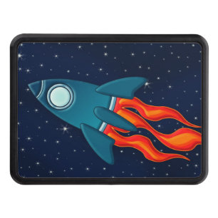 Rocket Postcard Favour Tags Trailer Hitch Cover