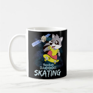 Rocket Racoon Skating Coffee Mug