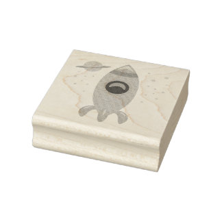 Rocket Rubber Stamp