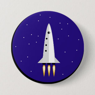 Rocket Science 3 Inch Round Button