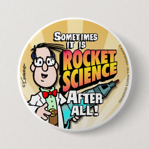 Rocket Science 3 Inch Round Button