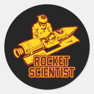 Rocket Scientist Classic Round Sticker